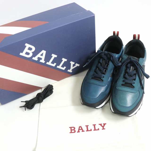 未使用品□BALLY/バリー GEM-T/111 ヌバック/レザー ロゴ入り レース