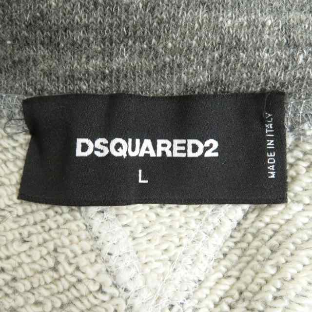 極美品□18AW DSQUARED2/ディースクエアード ロゴ入り コットン×ウール ジョガーパンツ/スウェットパンツ グレー系 L イタリア製 L  正規｜au PAY マーケット