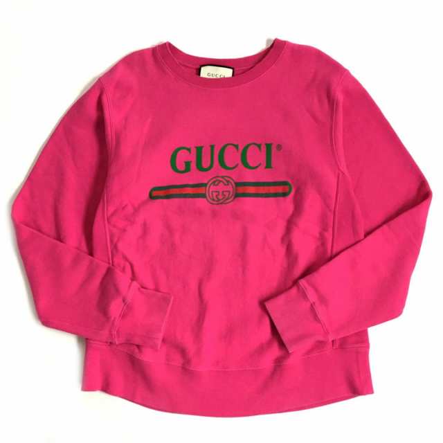 美品□GUCCI/グッチ 462018 X5S85 ヴィンテージロゴプリント クルー