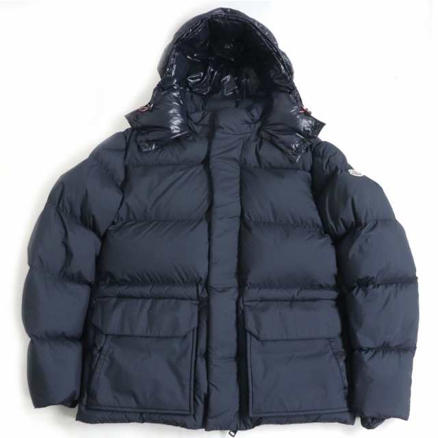 極美品□18-19AW MONCLER/モンクレール GLACIER GIUBBOTTO/グラシール ロゴワッペン フーデッド ダウンジャケット  ネイビー 4 国内正規品｜au PAY マーケット