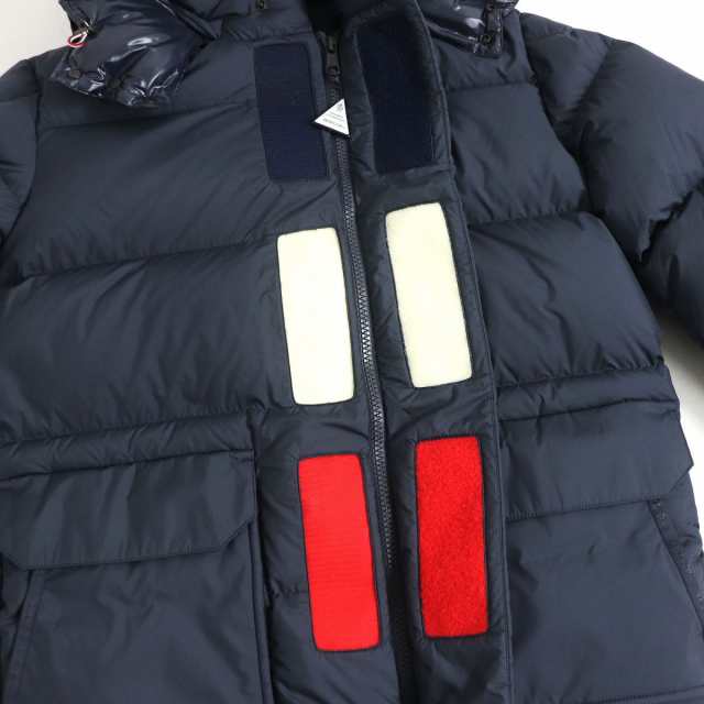 極美品□18-19AW MONCLER/モンクレール GLACIER GIUBBOTTO/グラシール ロゴワッペン フーデッド ダウンジャケット  ネイビー 4 国内正規品｜au PAY マーケット