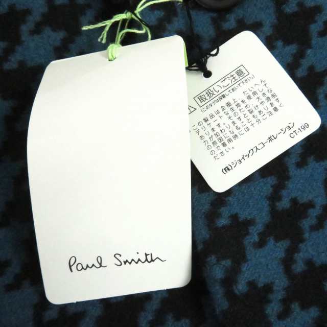 未使用品□Paul Smith/ポールスミス 千鳥格子柄 シルク混 ロング丈