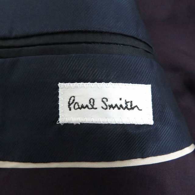 未使用品□Paul Smith/ポールスミス ウール×カシミヤ シングルジャケット/イージーパンツ 上下セットアップ 黒 90-76-170/M  日本製 正規｜au PAY マーケット