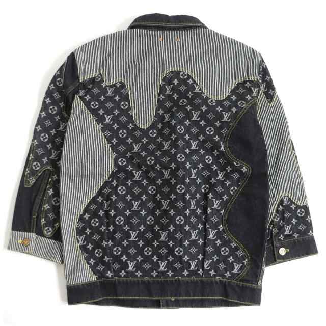 Shop Louis Vuitton Monogram Crazy Denim Workwear Jacket (1A9K65