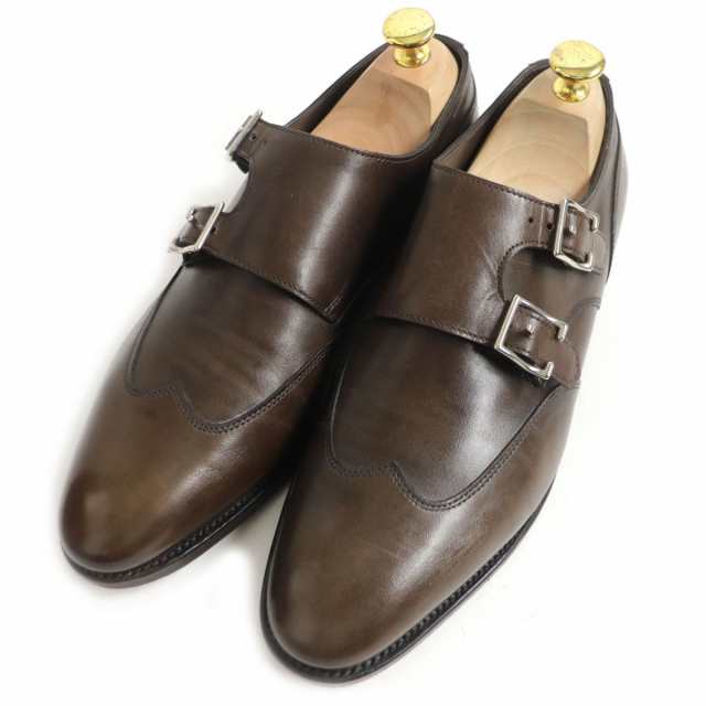 美品□JOHN LOBB/ジョンロブ EMBER/エンバー LAST 7000 ウィングチップ ダブルモンクストラップ レザーシューズ ブラウン 6  イングランド｜au PAY マーケット