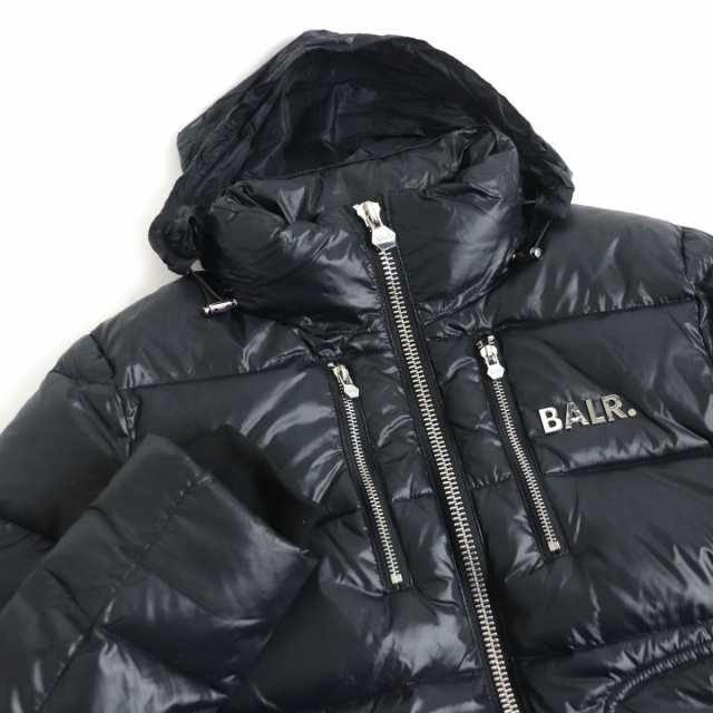 美品□BALR./ボーラー ロゴプレート付き 無地 スタンドカラー ZIPUP