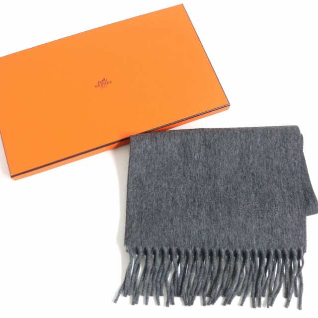 極美品□HERMES/エルメス エブリン/Hロゴ カシミヤ100％ リバーシブル