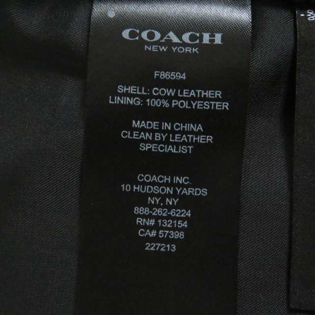 未使用品□COACH/コーチ F86594 カーフスキン スタンドカラー ZIPUP