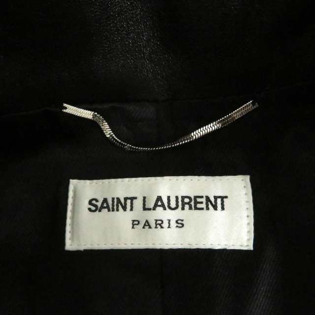 極美品□2019年製 SAINT LAURENT PARIS/サンローランパリ 576665 ロゴボタン ラムスキン レザートレンチコート ブラック  42 伊製 正規品の通販はau PAY マーケット - 衣類＆ブランドリサイクルGREEN | au PAY マーケット－通販サイト