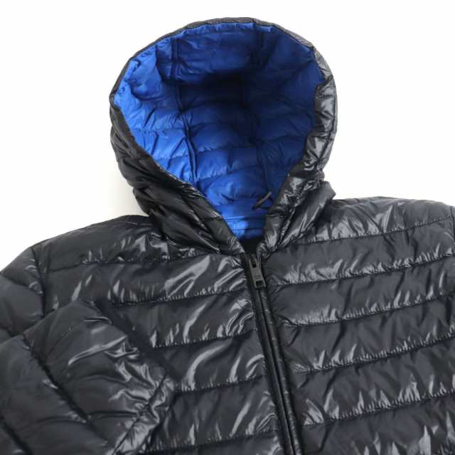 未使用品●22-23AW MONCLER モンクレール OPHRYS バイカラー ロゴワッペン付き フード入り ダウンベスト レッド×ブラック 5 正規品 メンズ