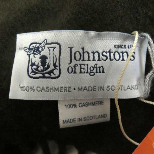 未使用品□Johnstons of Elgin/ジョンストンズ 無地 カシミヤ100