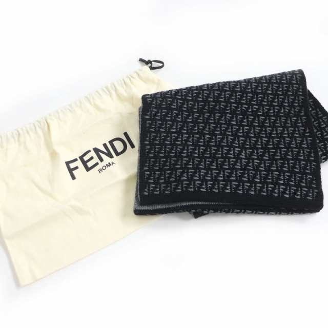 美品□FENDI/フェンディ ズッカ FFロゴ 総柄 ウール100％ ニット