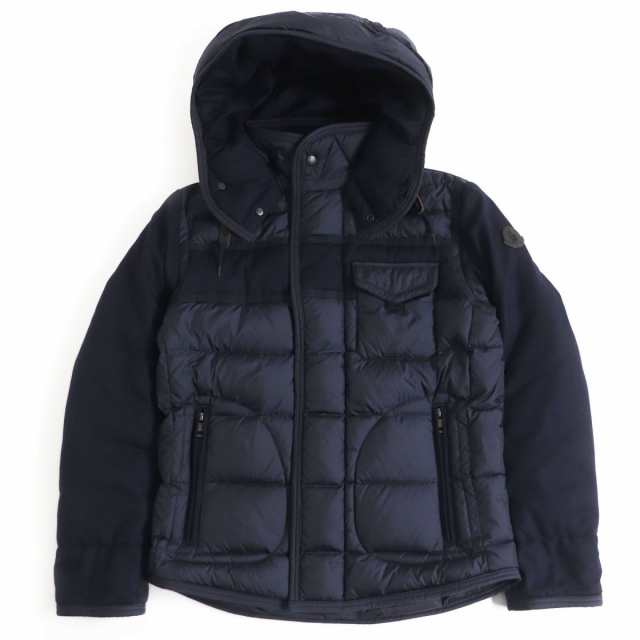 美品□18AW MONCLER/モンクレール RYAN ライアン レザーロゴワッペン