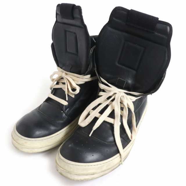 Rick Owens リックオウエンス GEOBASKET ジオバスケット レザーハイカットスニーカー グレー