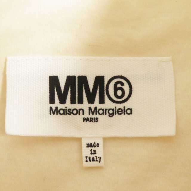 極美品□22AW MM6 Maison Margiela メゾンマルジェラ S62DL0070 ボタンダウン オーバーサイズフィット 長袖シャツ 44  キナリ 伊製 正規品｜au PAY マーケット