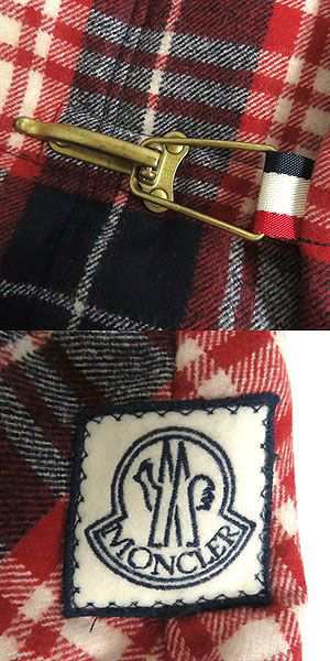 美品□MONCLER GAMME BLEU/モンクレールガムブルー MANTELLA チェック 