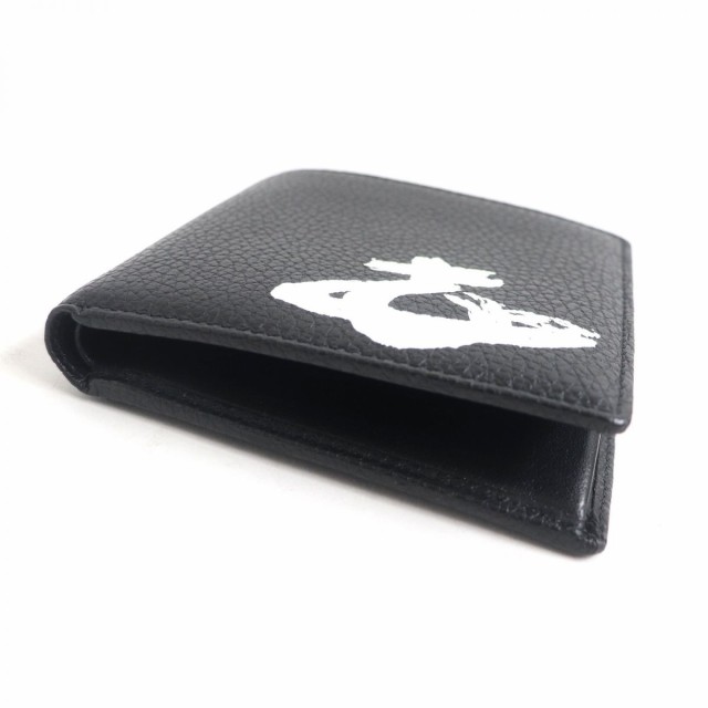 未使用□ヴィヴィアンウエストウッド MELIH MAN WALLET WITH COIN POCKET 51010016 オーブ 二つ折り レザー  コンパクトウォレット 黒 伊｜au PAY マーケット