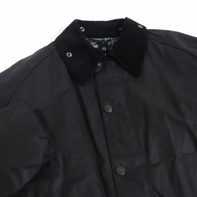 極美品□Barbour/バブアー 1902066 BEDALE ビデイル 裏チェック柄 WZIP オイルドジャケット/カバーオール 黒 44 イングランド製 正規品