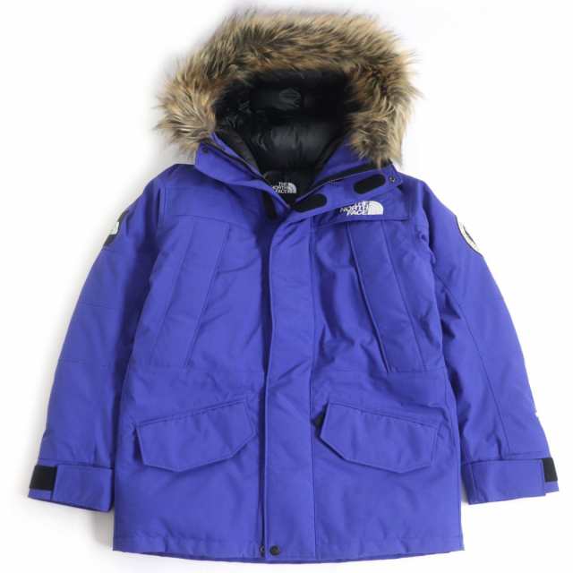 美品□ザ・ノースフェイス ND91807 Antarctica Parka GORE-TEX/PERTEX WZIP フーデッド ダウンジャケット フラッグブルー S 国内正規品