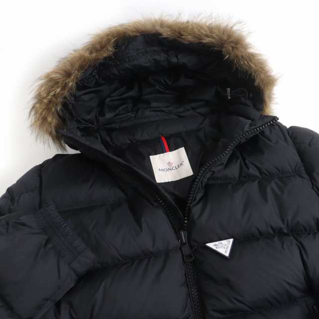 極美品□2019年製 MONCLER/モンクレール MARQUE GIUBBOTTO ロゴワッペン付き ダブルジップ フーデッド ダウンジャケット 黒  4 正規品｜au PAY マーケット