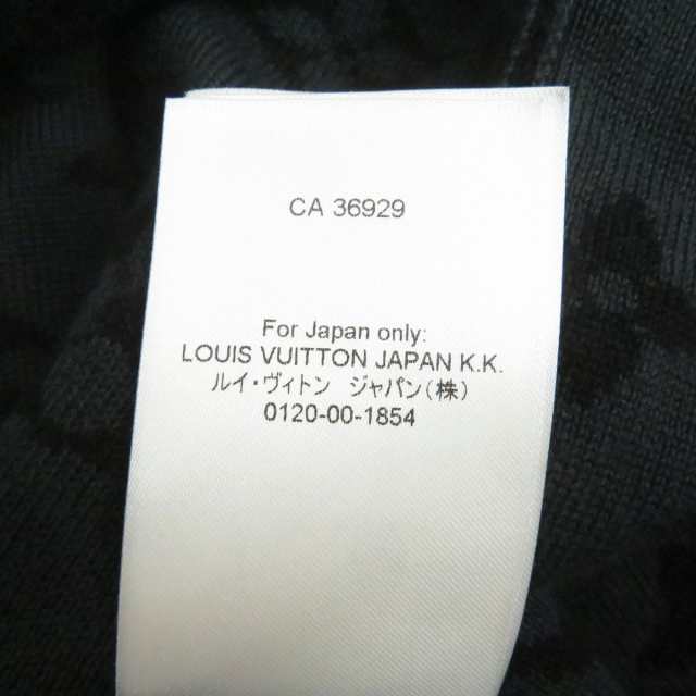 美品□22AW LOUIS VUITTON/ルイヴィトン 1AA4XT LV グラフィティ モノグラム ZIPUP 長袖 ニットブルゾン ブラック S  イタリア製 正規品｜au PAY マーケット