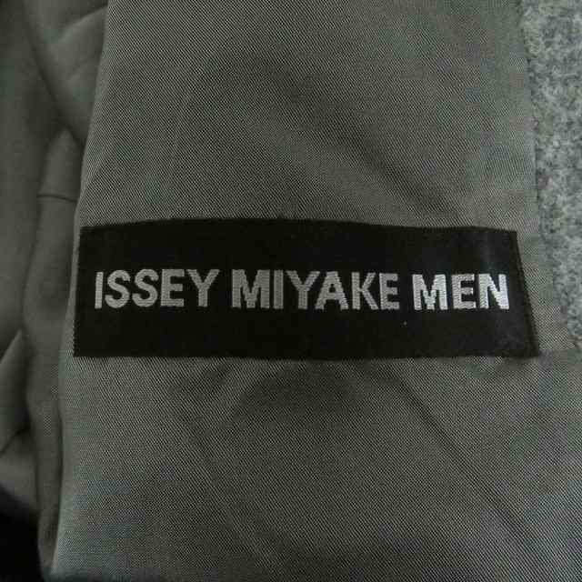 美品□20AW ISSEY MIYAKE MEN/イッセイミヤケ メン フライフロント ウール ロング丈 スタンドカラーコート グレー 1 日本製 正規品 メンズ