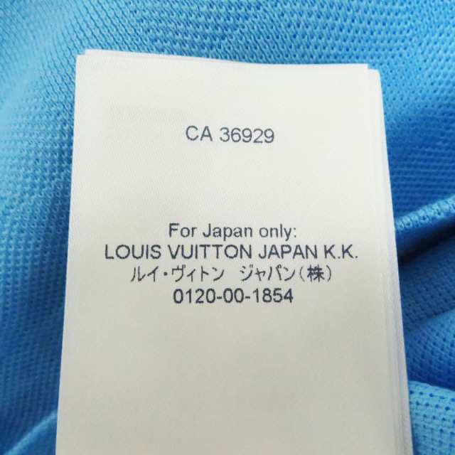 ルイヴィトン LOUIS VUITTON ダミエロゴ アパレル トップス 半袖Ｔシャツ コットン ブルー 美品