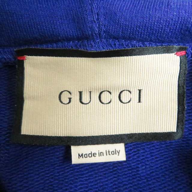 良品□21SS GUCCI/グッチ 655469 25 GUCCI ロゴプリント プルオーバー 