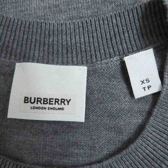 極美品□BURBERRY/バーバリー 8063634 アーカイブロゴ刺繍 クルー