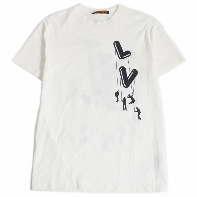 良品□21SS ルイヴィトン フロウティング LV プリンテッド インサイドアウト クルーネック 半袖Tシャツ ホワイト S イタリア製 正規品｜au  PAY マーケット