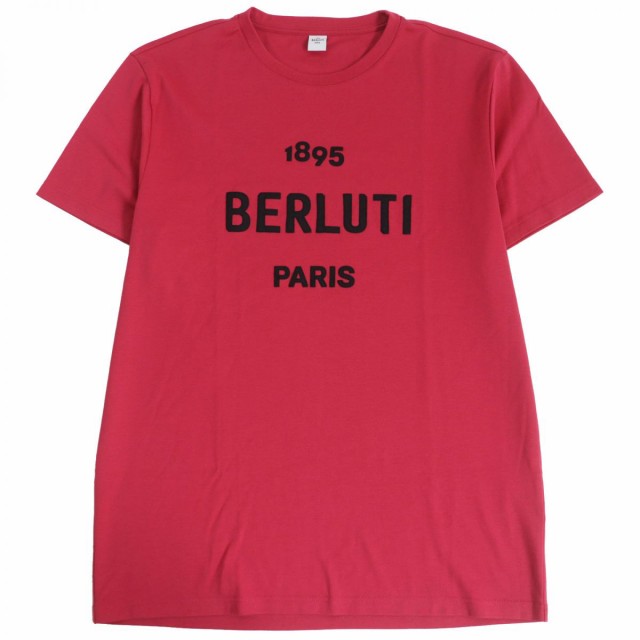 極美品□19SS BERLUTI/ベルルッティ Embroidered Logo T-shirt ロゴワッペン コットン100％ クルーネック  半袖Tシャツ ピンク L 伊製 正｜au PAY マーケット