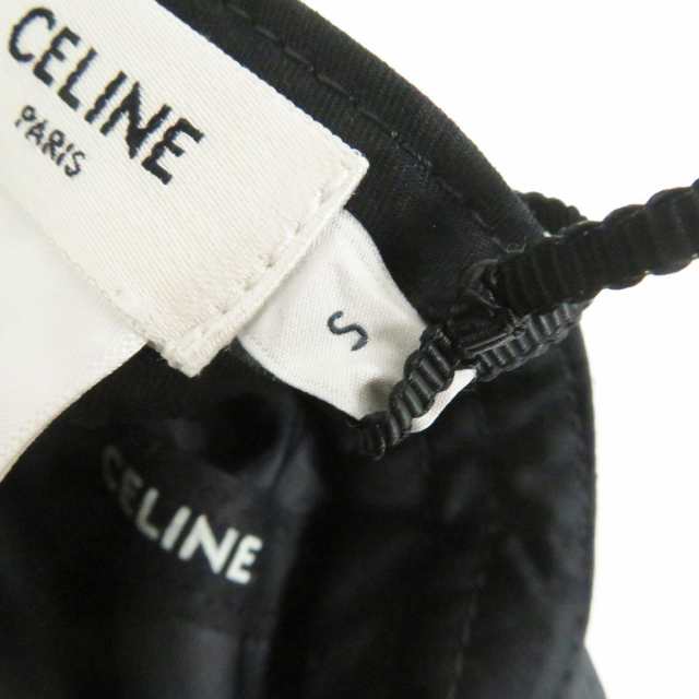 未使用品□CELINE/セリーヌ 2AK07231Q ロゴエンブロイダリー ライトナイロン スケートキャップ/帽子 ブラック S イタリア製 正規品 メンズ