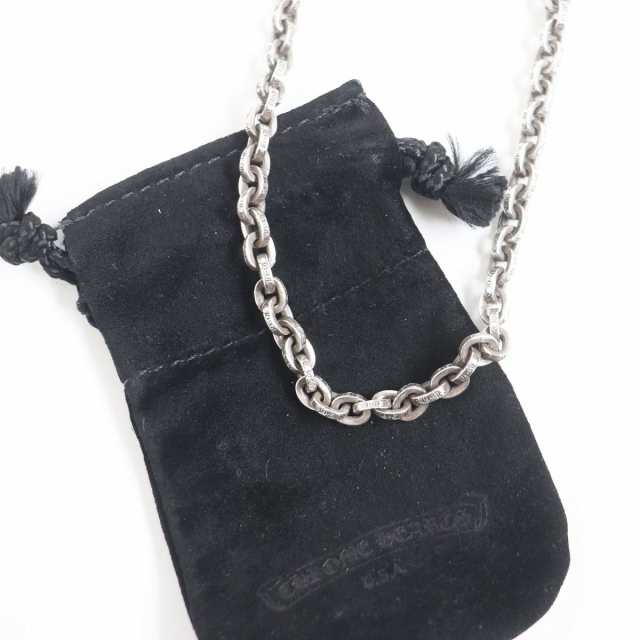 良品□CHROME HEARTS/クロムハーツ SV925×14K ペーパーチェーン ロゴ入り ネックレス/アクセサリー シルバー 20インチ 重量35.62g メンズ