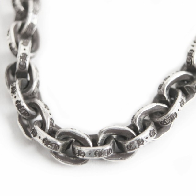 良品□CHROME HEARTS/クロムハーツ SV925×14K ペーパーチェーン ロゴ入り ネックレス/アクセサリー シルバー 20インチ 重量35.62g メンズ