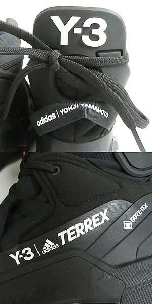 美品□Y-3/ワイスリー GZ9167 TERREX SWIFT R3 GORE-TEX レースアップ ハイカットスニーカー/アウトドアブーツ ブラック 28cm 箱付き