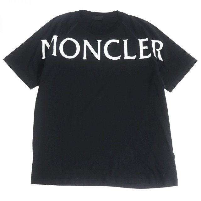 美品□21SS MONCLER/モンクレール MAGLIA GIROCOLLO ロゴワッペン コットン100％ オーバーサイズ 半袖 ロゴTシャツ/カットソー 白 M 正規品