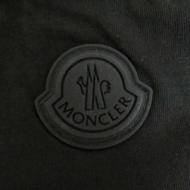 美品□21SS MONCLER/モンクレール MAGLIA GIROCOLLO ロゴワッペン コットン100％ オーバーサイズ 半袖 ロゴTシャツ/カットソー 白 M 正規品