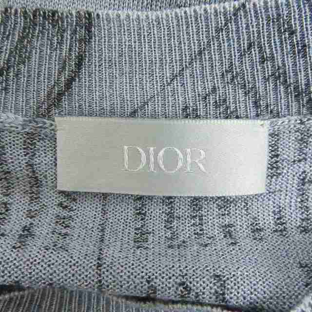 Dior homme イタリア製 総柄 クルーネックニット セーター L