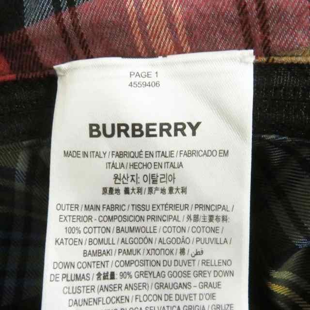 未使用品□BURBERRY/バーバリー チェック柄 ロゴボタン ドッキング