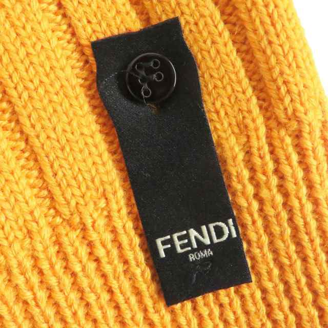 極美品□21AW FENDI/フェンディ FZY451 ウール100％ リブ編み ロング