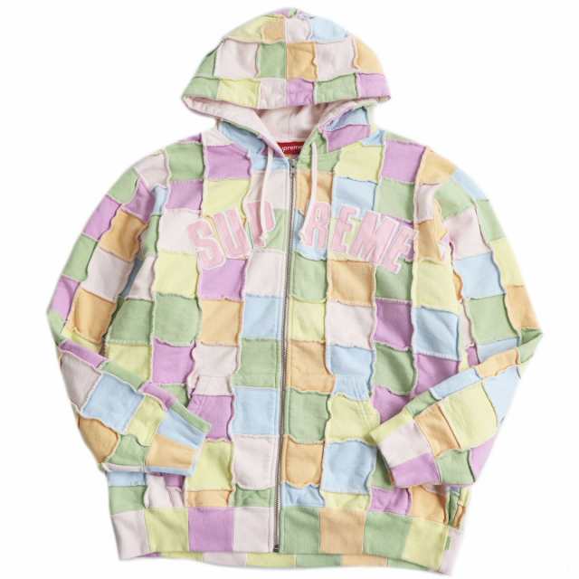 美品 supreme patchwork hooded sweatshirt