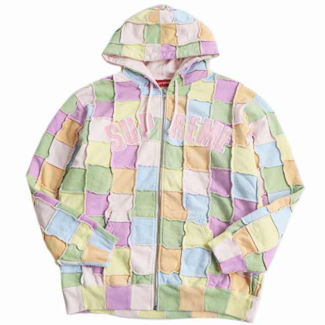 極美品□22SS Supreme/シュプリーム Reverse Patchwork Zip Up Hooded