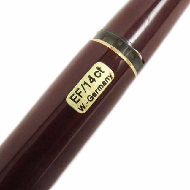 美品□MONTBLANC/モンブラン ヴィンテージ ペン先14ct EFニブ 万年筆/ボールペン 二本セット ボルドー×ゴールド 西ドイツ製 箱付き  メン｜au PAY マーケット