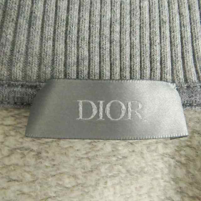 極美品□2022年製 DIOR/ディオール オム 213J434A0741 オブリークワッペン カシミヤ混 ZIPUP ブルゾンジャケット グレー  XS 伊製 正規品｜au PAY マーケット