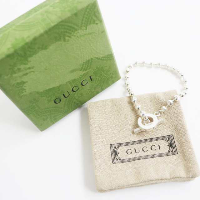 極美品□GUCCI/グッチ 602707 Ag925 ボールチェーン トグルクロージャー ブレスレット シルバー 17 イタリア製 重量15.6g  ユニセックス｜au PAY マーケット