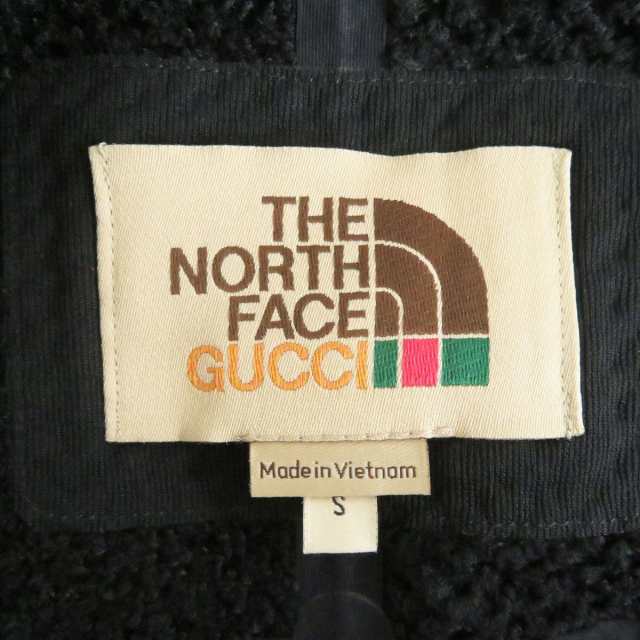 未使用品□22SS GUCCI×THE NORTH FACE グッチ ノースフェイス 663909 裏起毛 パッカブル  ハーフジップジャケット/パーカー 黒 S 正規品｜au PAY マーケット