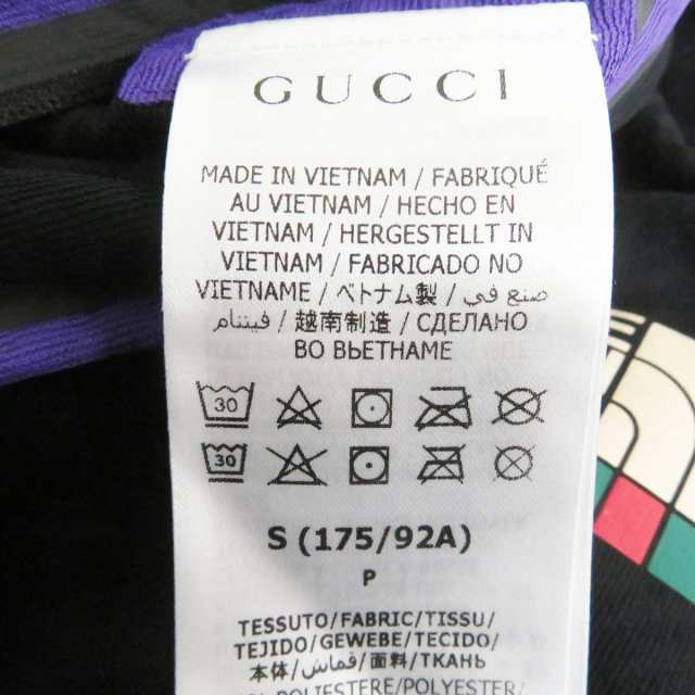 未使用品□22SS GUCCI×THE NORTH FACE グッチ ノースフェイス 663909 裏起毛 パッカブル  ハーフジップジャケット/パーカー 黒 S 正規品｜au PAY マーケット