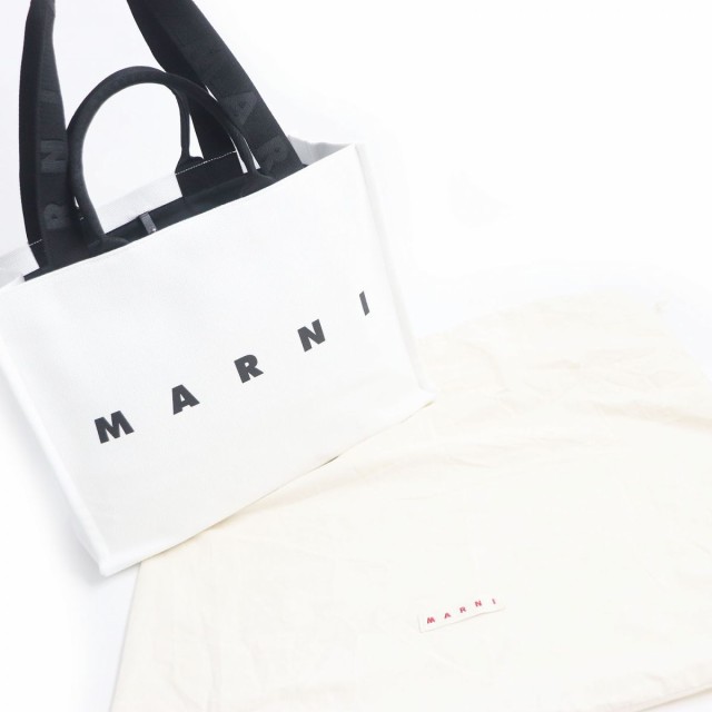 未使用品□MARNI/マルニ SHMQ0053U2 ロゴプリント入り 2WAY キャンバス