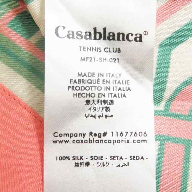 直売割CASABLANCA 100s PRINTED シルクシャツ M シャツ