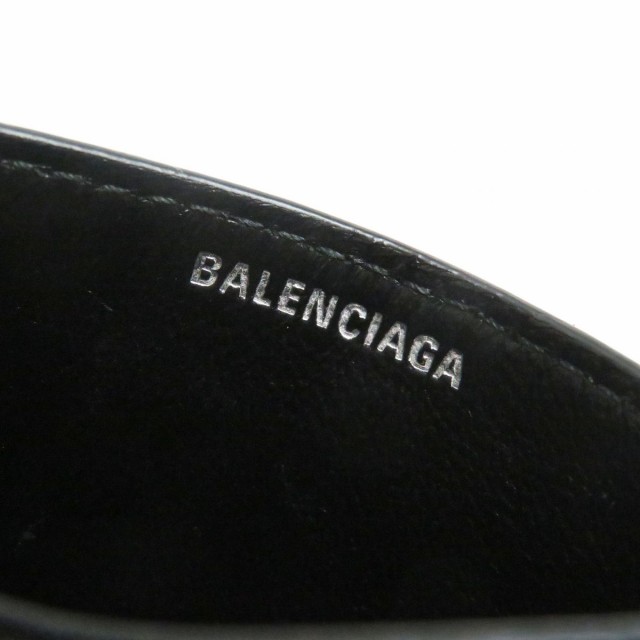 極美品□BALENCIAGA/バレンシアガ 594309 BBロゴ 総柄 シグネチャー レザー×PVC カードケース/名刺入れ ブラック イタリア製  メンズ◎｜au PAY マーケット